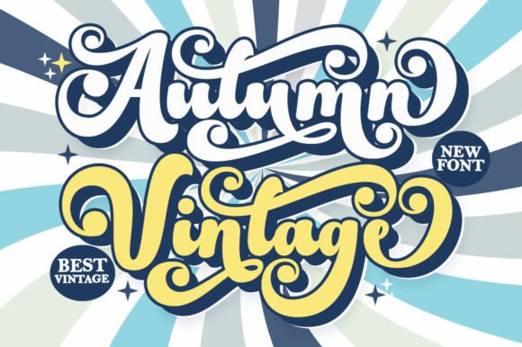 Autumn Vintage: A Playfully Nostalgic Display Typeface