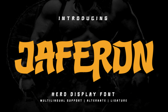 Jaferon: A Bold Typeface for Heroic Designs